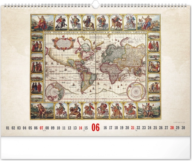 Wandkalender Oude Kaarten 2026