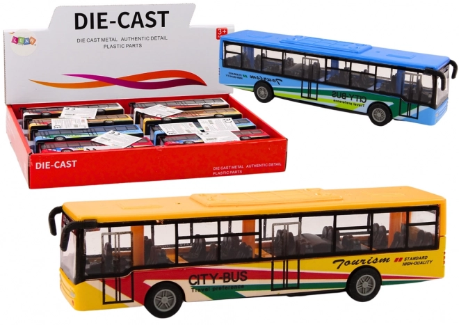 Metalen stadsbus met wrijvingaandrijving 15 cm