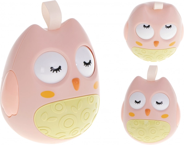 Sensorische wiebelende uil voor baby’s – Roze