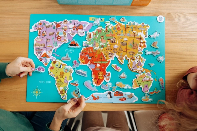 Magnetisch spel Wereldkaart