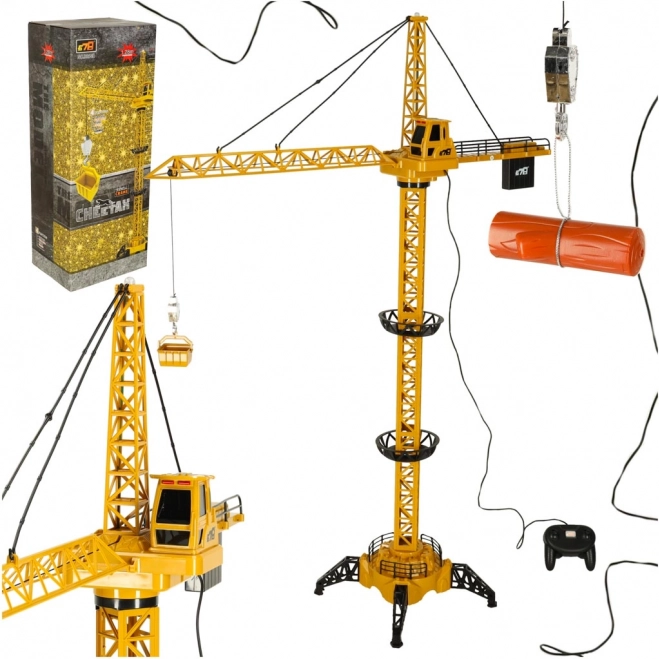 Op afstand bestuurbare bouwkraan RC met haak 128 cm