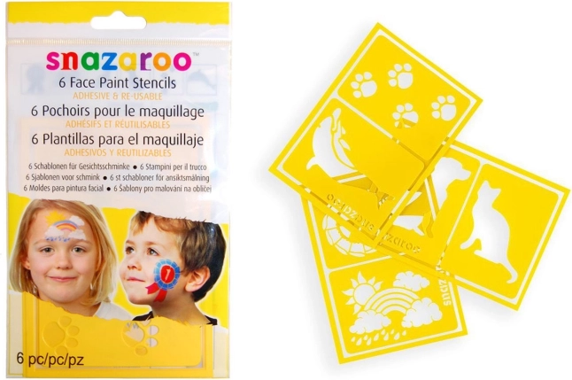 SNAZAROO gezichtsschablonen 6 stuks – Rainbow