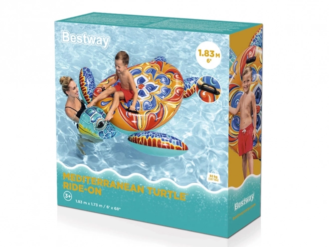 Bestway opblaasbare matras met handgrepen schildpad Majolika