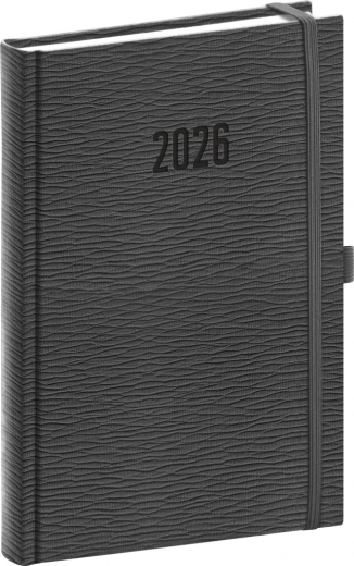 Dagelijkse agenda Rivoli 2026 grijs 15 x 21 cm