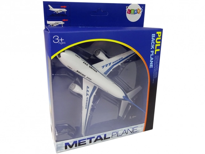Privé vliegtuig Boeing 777 White Powered Lights Sounds