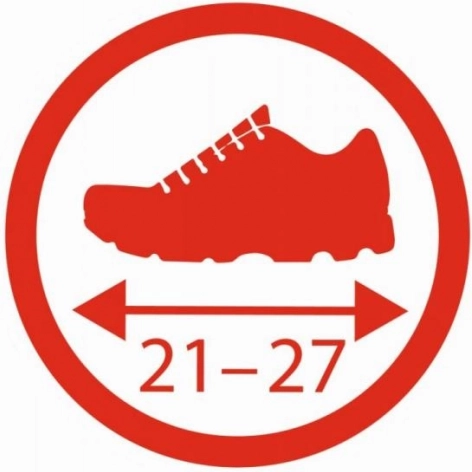 Eenvoudig aan te passen voor maten 21–27