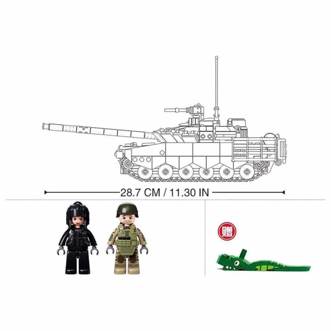 Bouwset Sluban T-80 Tank 2v1 1:35