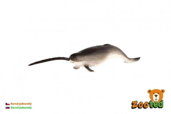 Narwal eenhoorn speelgoed plastic 20cm in zak