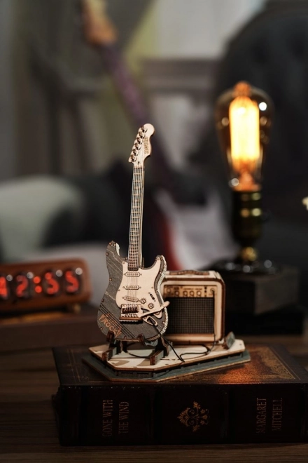 RoboTime houten 3D puzzel - Elektrische gitaar