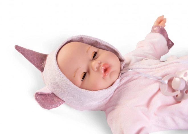 Antonio Juan 14362 BIMBA - knipperende pop baby met geluiden en zacht stoffen lichaam - 37 cm