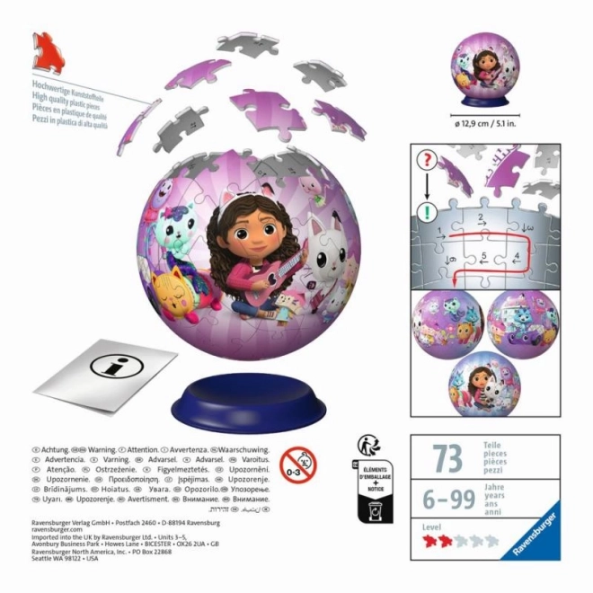 3D puzzelbal Gábina's betoverend huisje 72 stukken