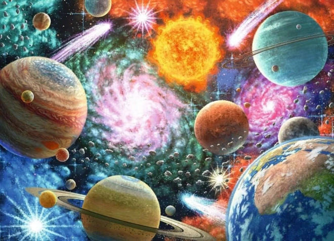 RAVENSBURGER Puzzel In het heelal XXL 100 stukjes