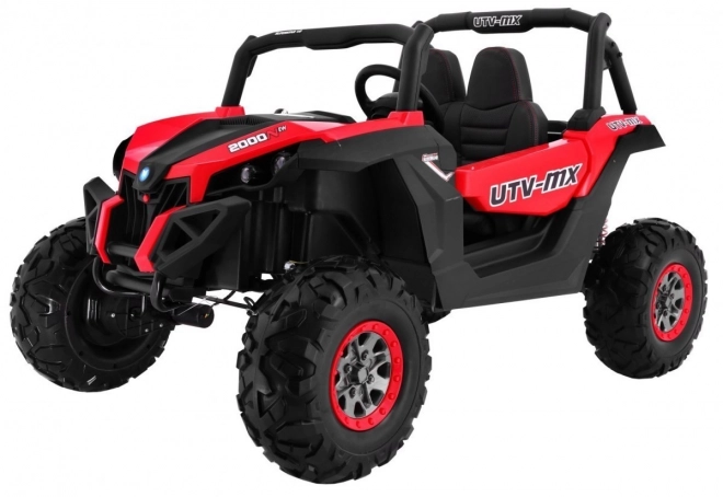Kinder voertuig UTV-MX rood met MP4 en 4x4 aandrijving