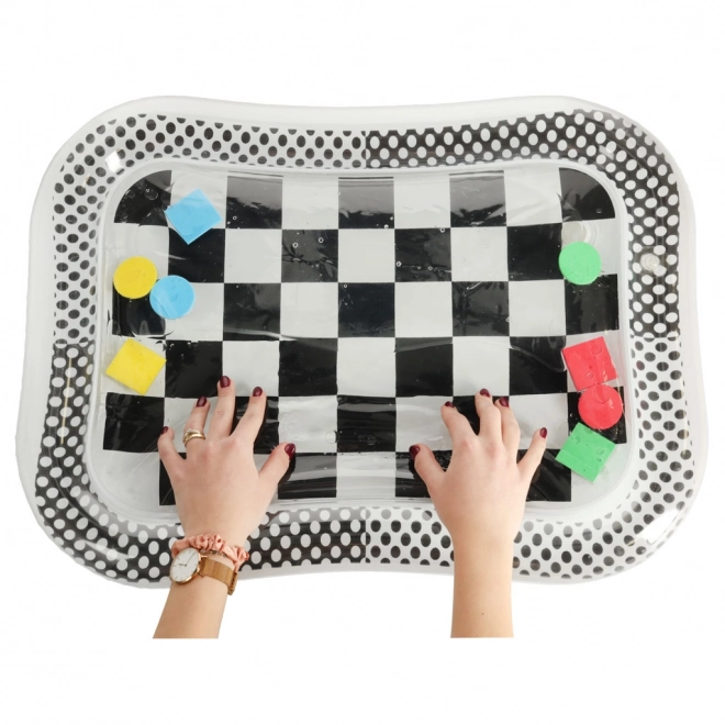 Baby watermat - zwart-wit schaakbord