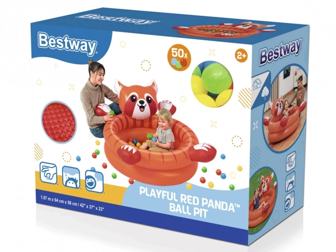 Droog zwembad rode panda met ballen van Bestway