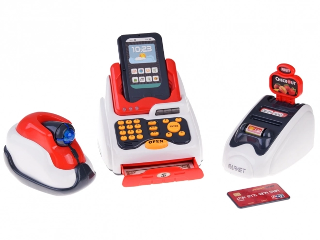 Kinderset kassa met terminal en scanner