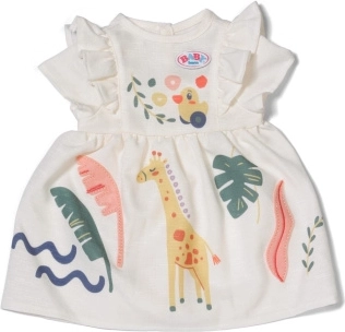 BABY born zomerjurk met giraffe voor pop van 43 cm