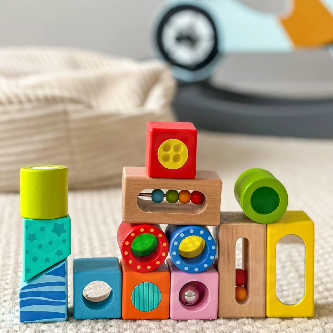 Tooky Toy houten multifunctionele sensorische blokken