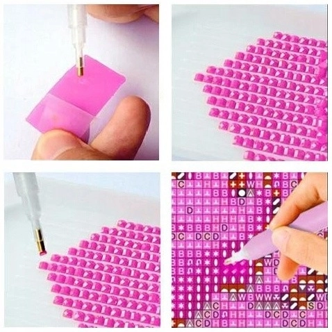 Set voor diamantschilderen - verliefde papegaaien