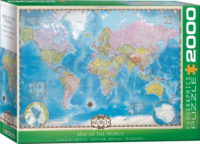 EUROGRAPHICS puzzel Wereldkaart 2000 stukjes