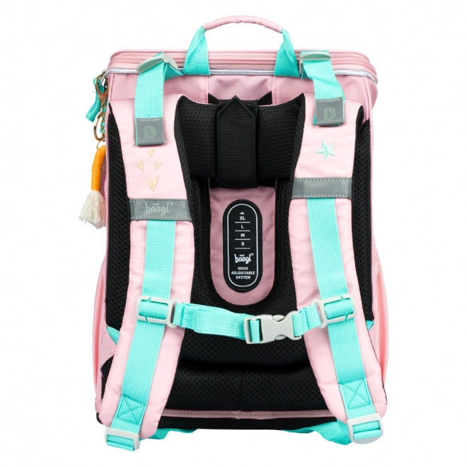 BAAGL 3 SET Zippy Duha roze: rugzak, etui, zak