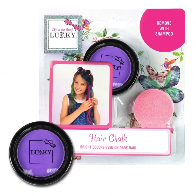 Haar krijt Lukky met applicator paars