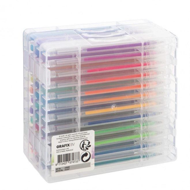 Gelpennen in plastic doos 48 stuks