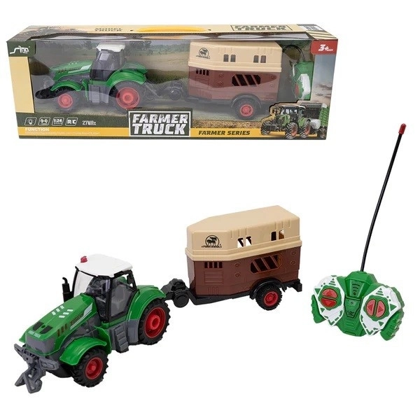 R/C tractor met aanhanger voor paarden