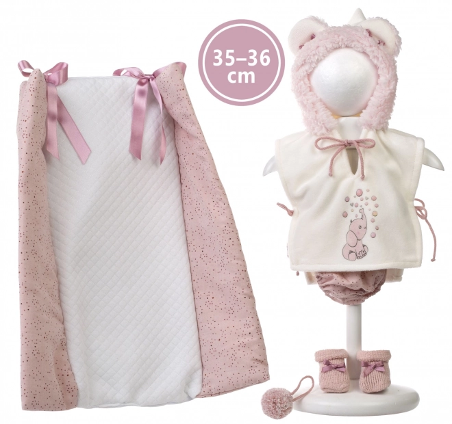 Llorens M635-44 kleding voor pasgeboren pop NEW BORN maat 35-36 cm