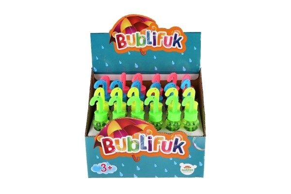 Bellenblaas paraplu kunststof 14cm 4 kleuren 24st in doos