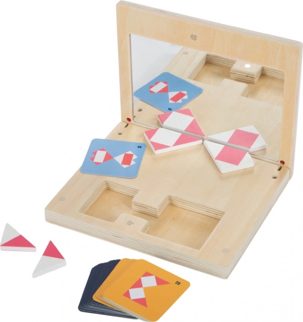 Kleine voet Symmetrie Spel met spiegel