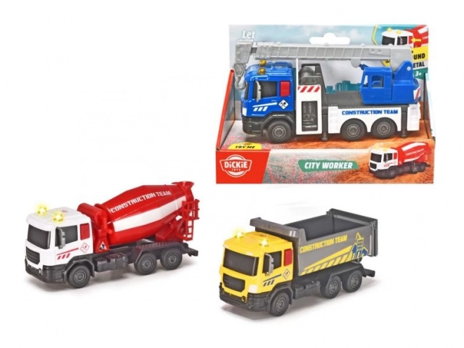 Bouwvoertuigje City Worker 17 cm