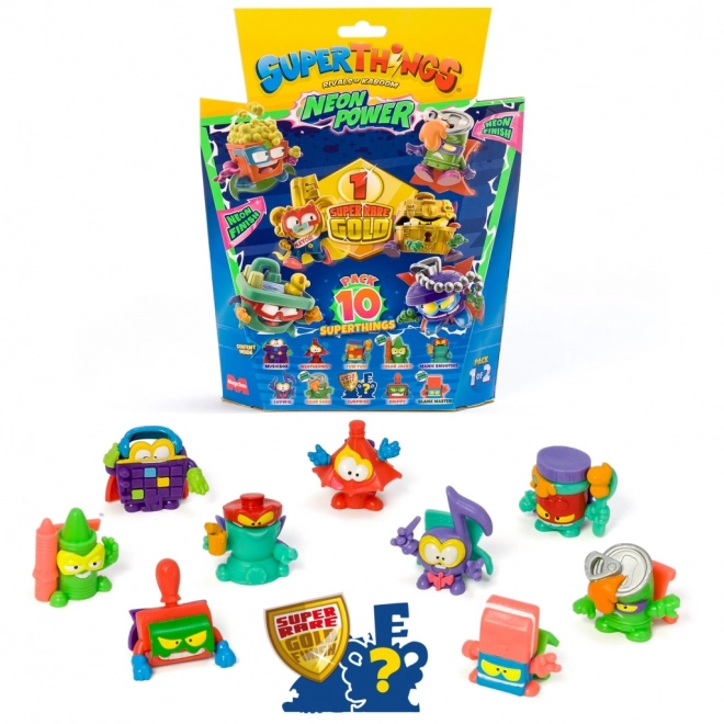 Verzamelbare figuur SuperThings NeonPower - set van 10 stuks