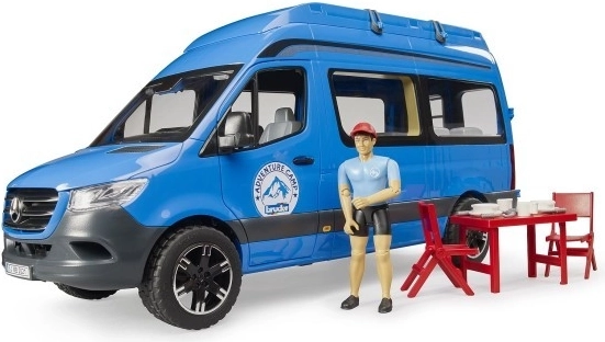 bruder mb sprinter camper met bestuurder en accessoires