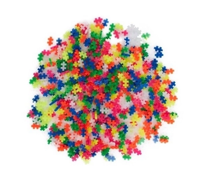 Bouwset Plus-Plus Mini Mix 600st (Pastel/Neon) + 2 basisplaten