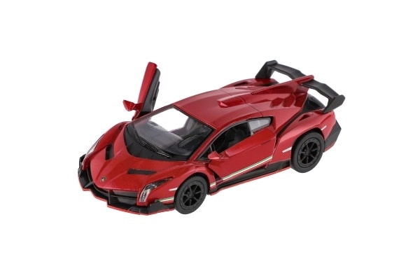 Auto Kinsmart Lamborghini Veneno metaal/kunsstof 13cm op terugtrekmechanisme