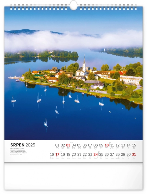 NOTIQUE Muurkalender Tsjechië 2025, 30 x 34 cm