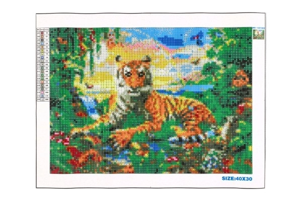 Diamantschilderij Koning van de Jungle 40x30 cm