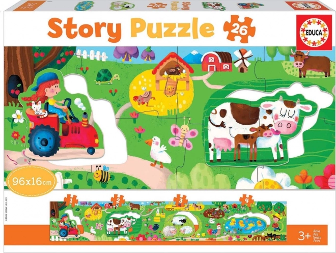 Educa verhalende puzzel Boerderij 26 stukjes