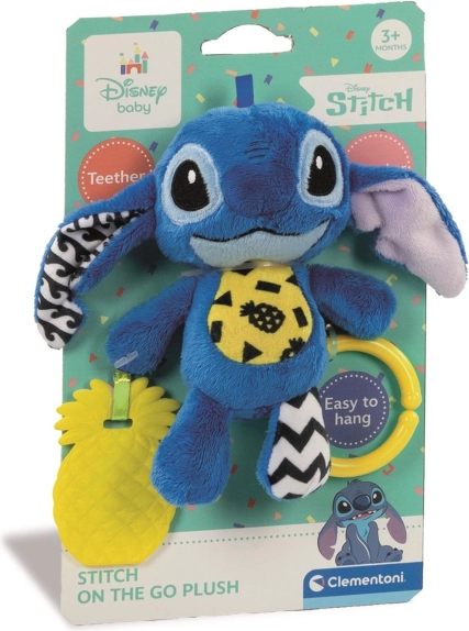 Pluche STITCH om op te hangen met bijtring en piepertje