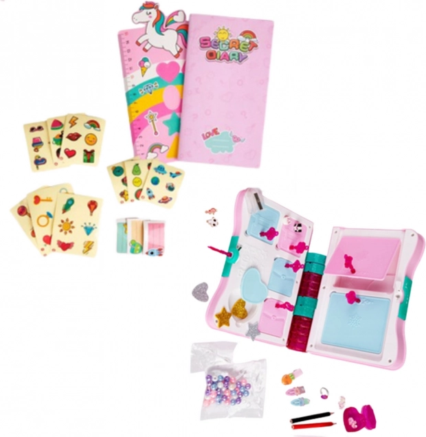 Geheim dagboek met slot roze