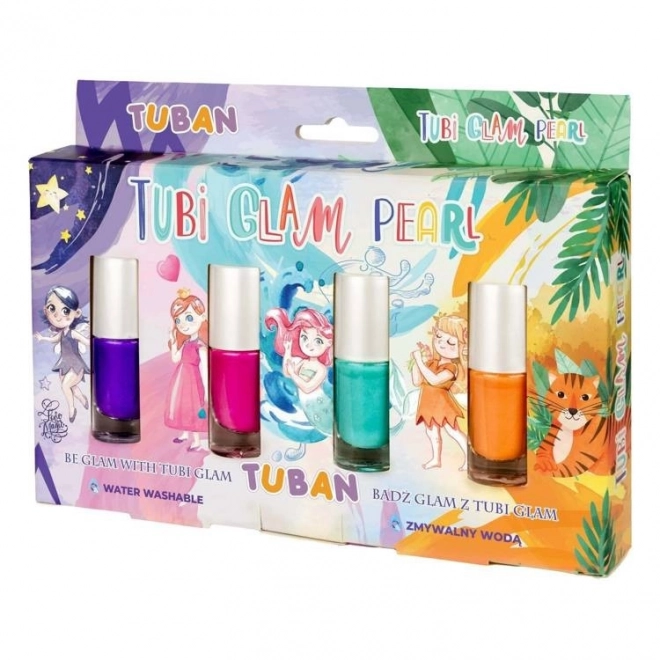 Set van 4 Tubi Glam nagellakken - parel