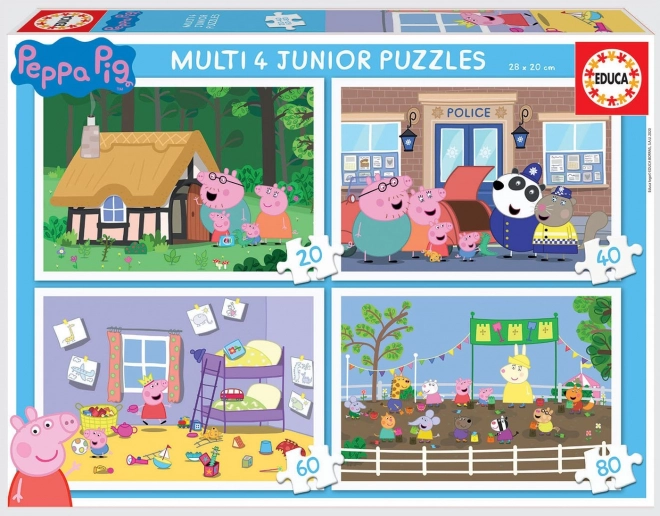 Educa puzzel Peppa het Varkentje 4v1