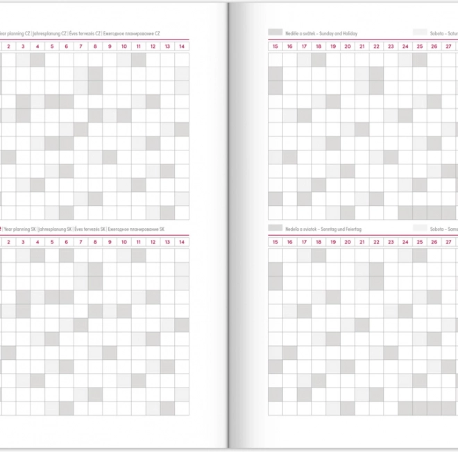 Wekelijkse agenda blauw 2026