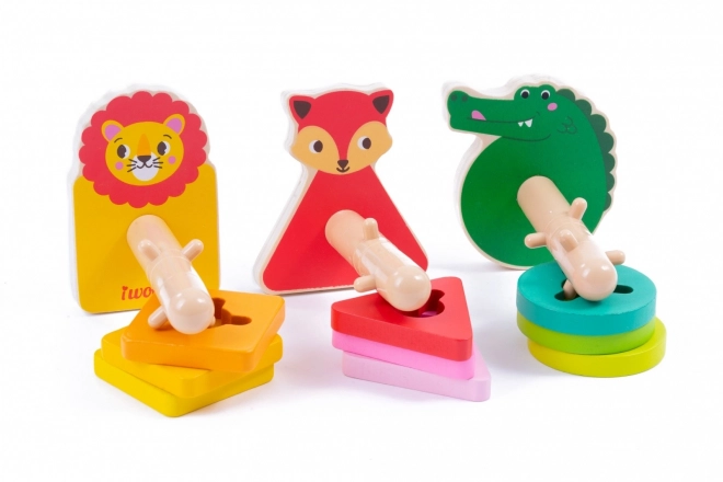 Houten sorteerdieren