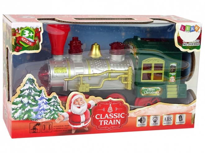 Kerst Locomotief Met Lichten en Geluiden op Batterijen