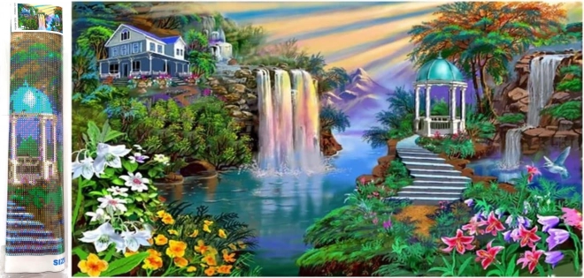 Norimpex Diamantschilderij Magische Waterval 80x40cm