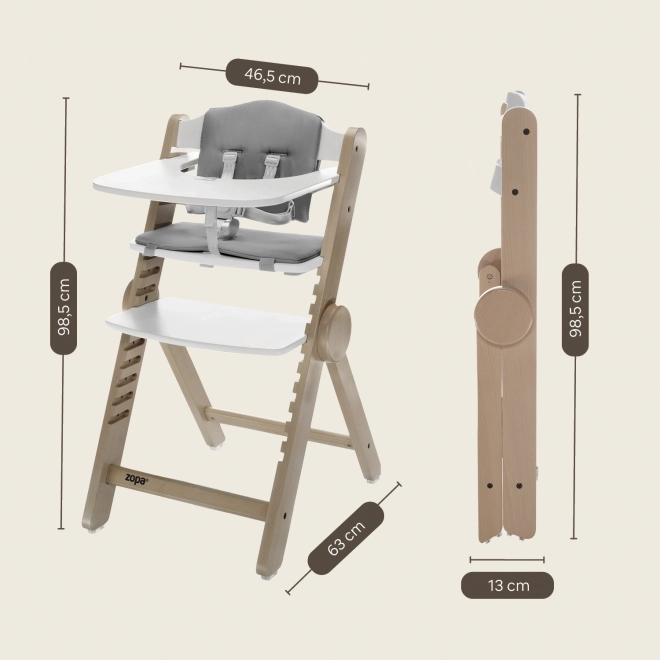 Houten kinderstoel Clipp & Clapp, Zwart