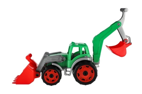 Tractor met lepel en graafmachine