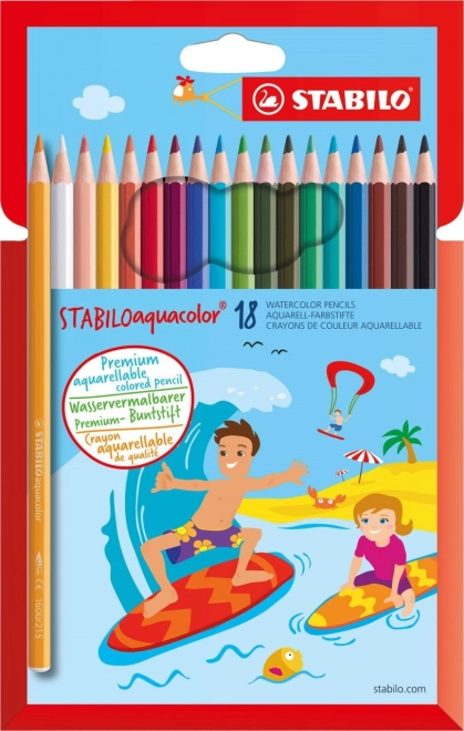 Set van aquarelpotloden STABILO Aquacolor 18 stuks